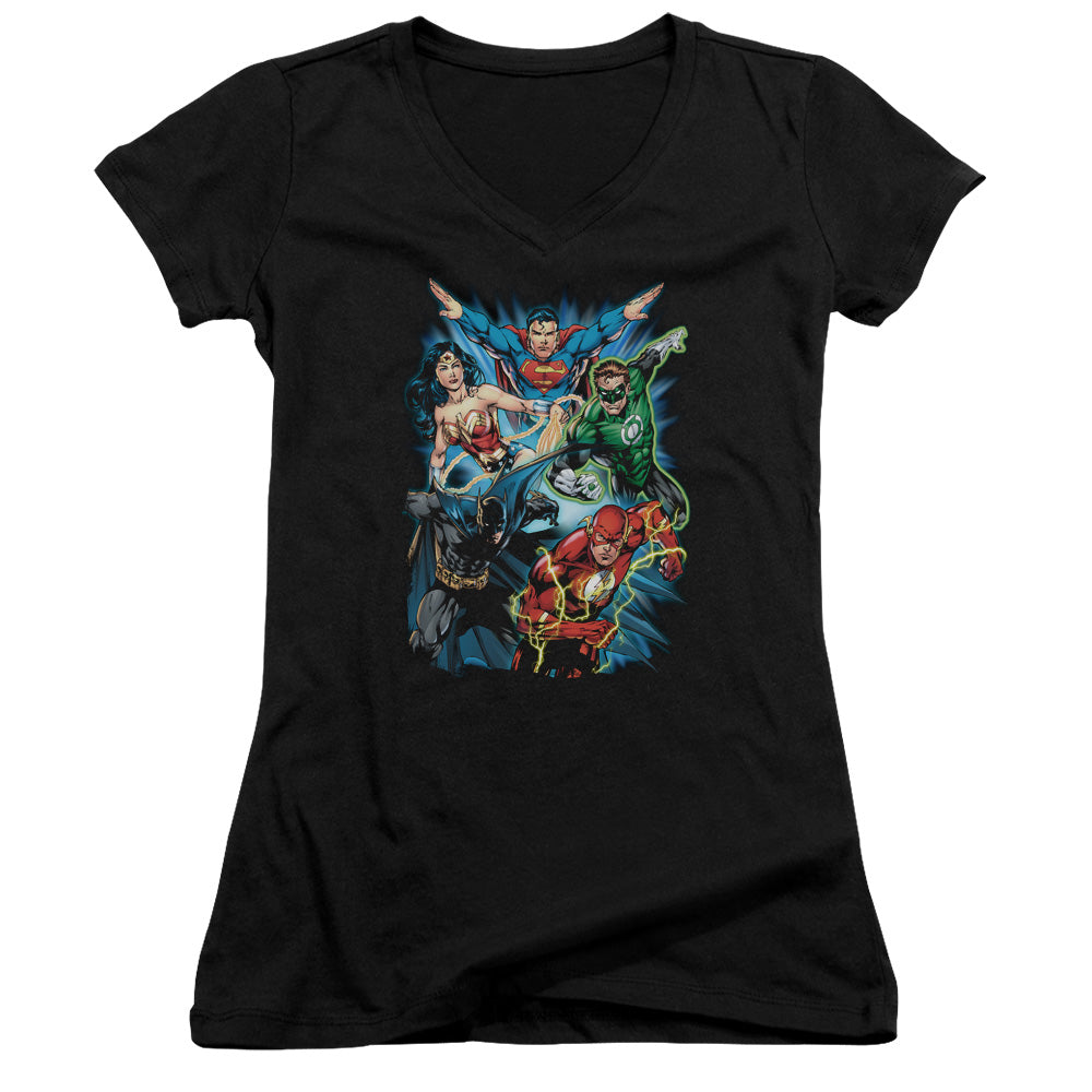 Jla - Jl Assemble - Junior V-neck - Black
