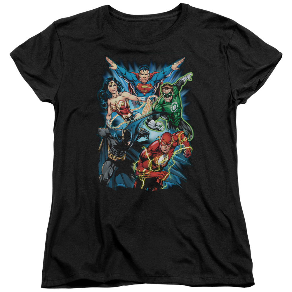 Jla - Jl Assemble - Short Sleeve Womens Tee - Black T-shirt