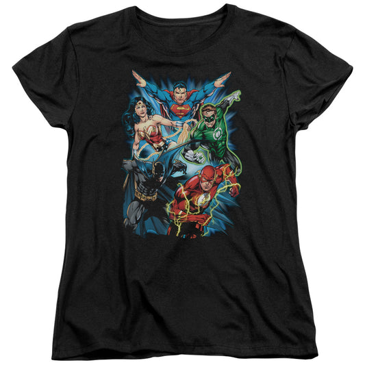 Jla - Jl Assemble - Short Sleeve Womens Tee - Black T-shirt