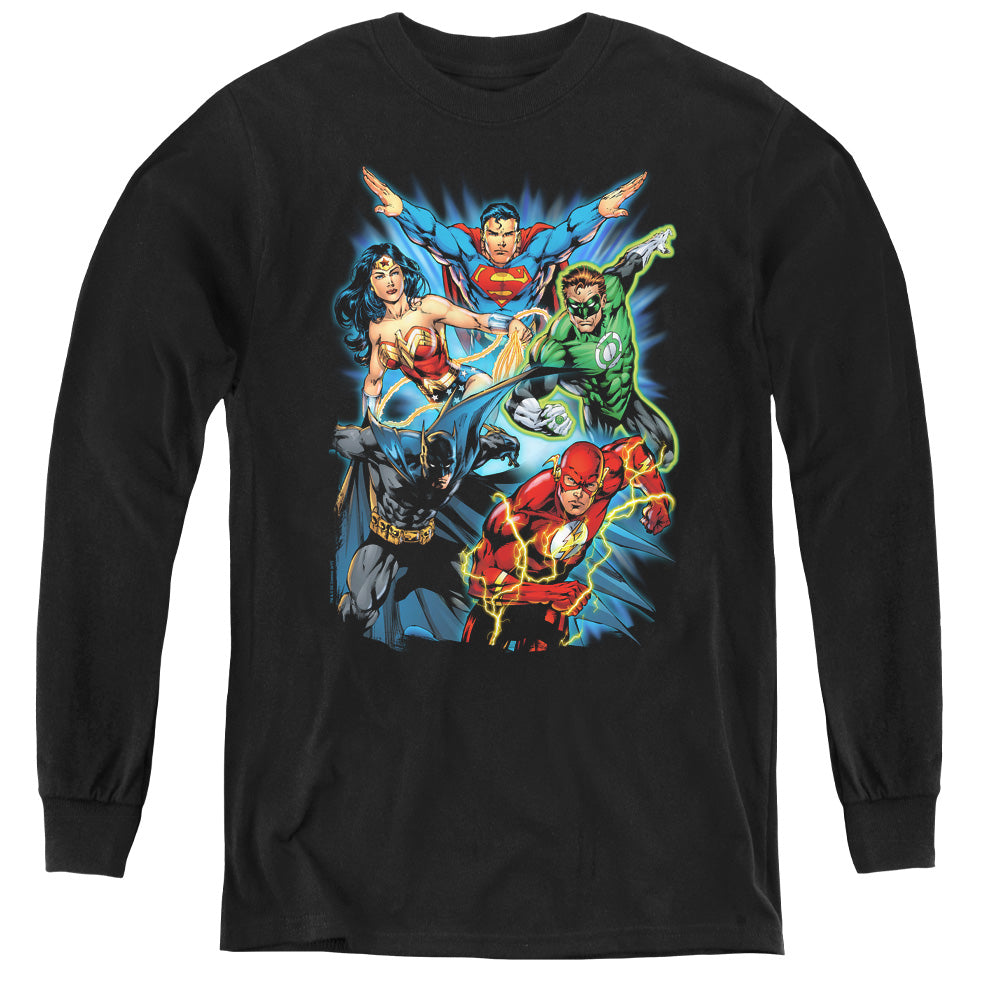 Jla - Jl Assemble - Youth Long Sleeve Tee - Black