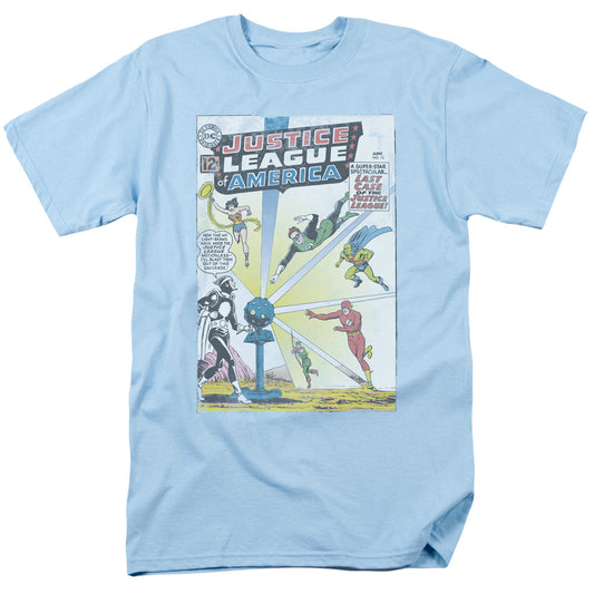 Jla - Vintage Cover 12 - Short Sleeve Adult 18/1 - Light Blue T-shirt