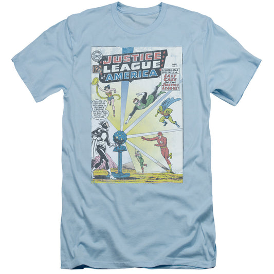 Jla - Vintage Cover 12 - Short Sleeve Adult 30/1 - Light Blue T-shirt