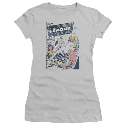Jla - World Of No Return - Short Sleeve Junior Sheer - Silver T-shirt