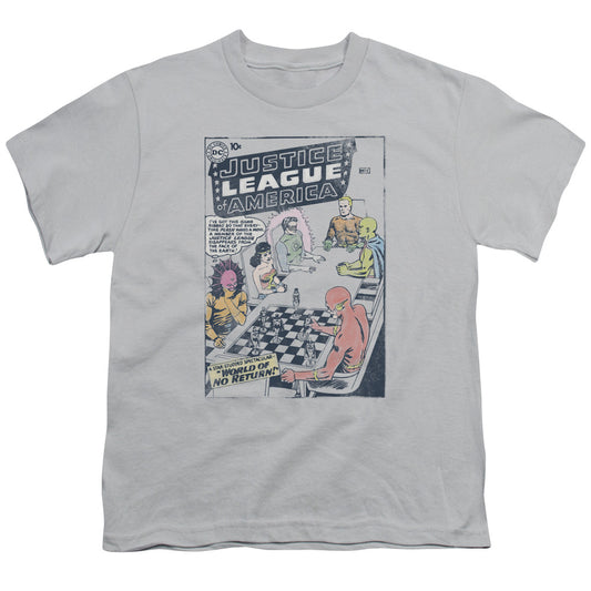 Jla - World Of No Return - Short Sleeve Youth 18/1 - Silver T-shirt