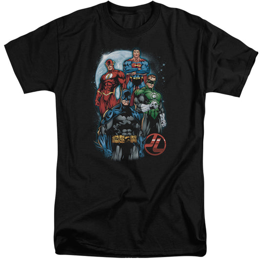 Jla - The Four - Short Sleeve Adult Tall - Black T-shirt