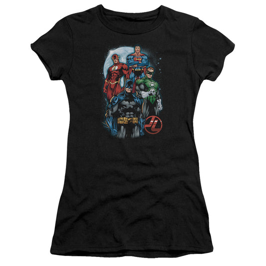 Jla - The Four - Short Sleeve Junior Sheer - Black T-shirt