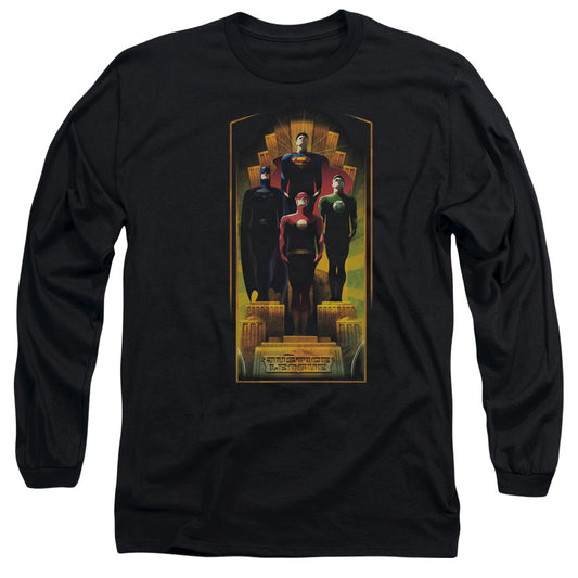 Jla - Deco - Long Sleeve Adult 18/1 - Black T-shirt