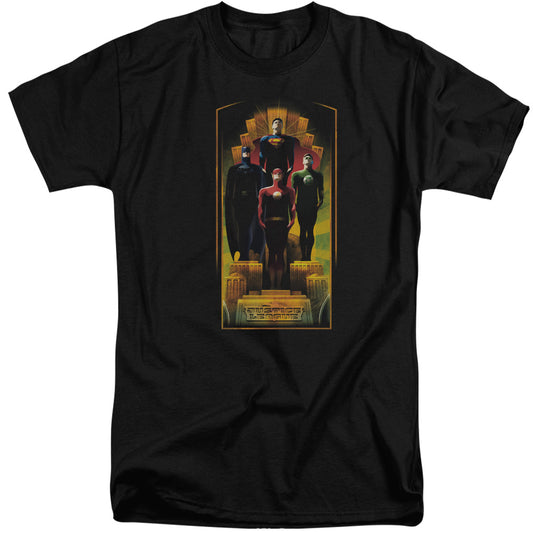 Jla - Deco - Short Sleeve Adult Tall - Black T-shirt
