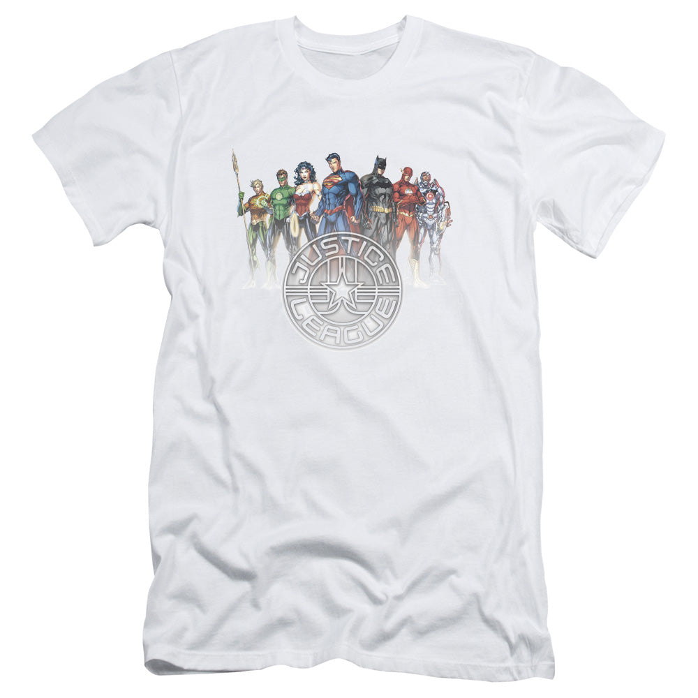 Jla - Circle Crest - Short Sleeve Adult 30/1 - White T-shirt