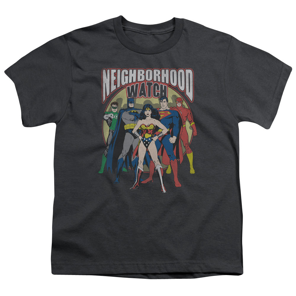 Jla - Neighborhood Watch - Short Sleeve Youth 18/1 - Charcoal T-shirt
