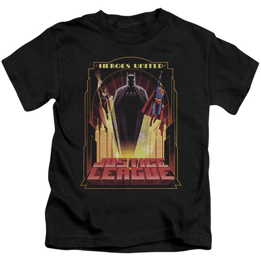 JLA HEROES UNITED - S/S JUVENILE 18/1 - BLACK - T-Shirt