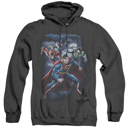 Jla - Cosmic Crew - Adult Heather Hoodie - Black