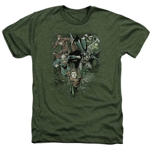 Jla - Spacing Out - Adult Heather - Military Green