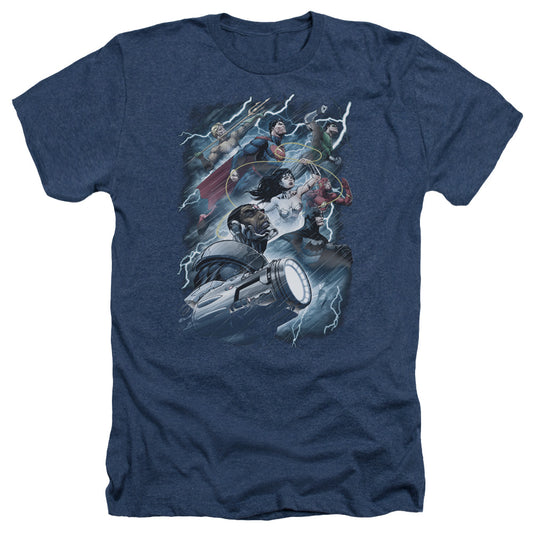 Jla - Ride The Lightening - Adult Heather - Navy