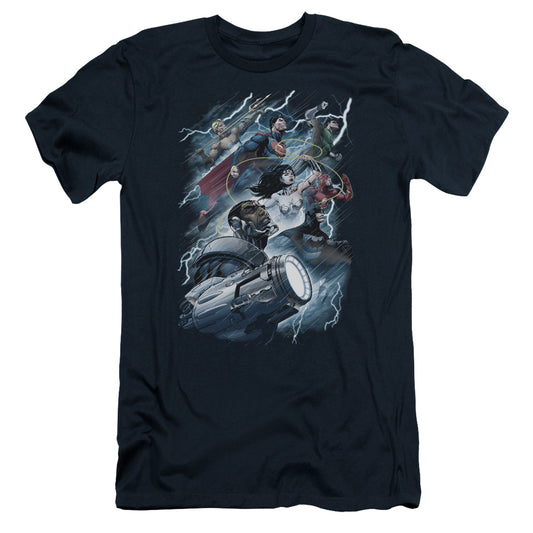 Jla - Ride The Lightening - Short Sleeve Adult 30/1 - Navy T-shirt