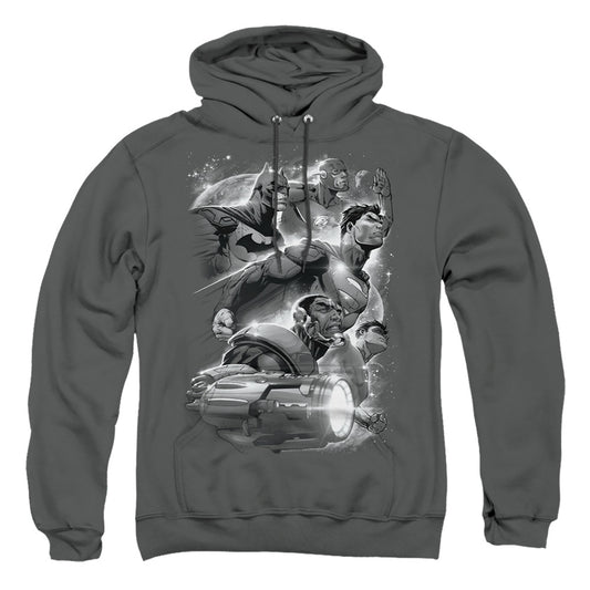 Jla - Atmospheric - Adult Pull-over Hoodie - Charcoal