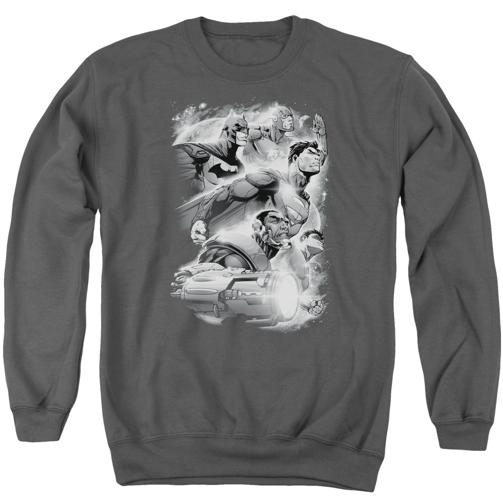 Jla - Atmospheric - Adult Crewneck Sweatshirt - Charcoal
