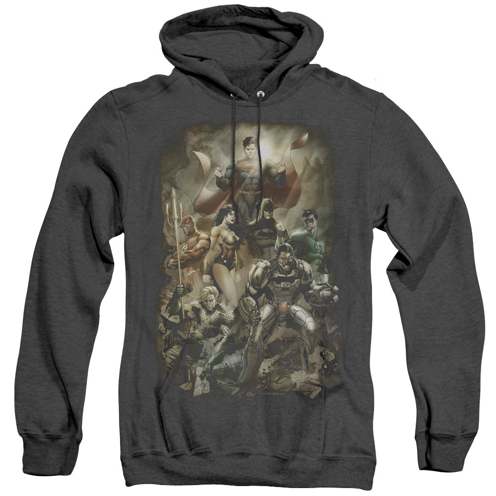 Jla - Aftermath - Adult Heather Hoodie - Black
