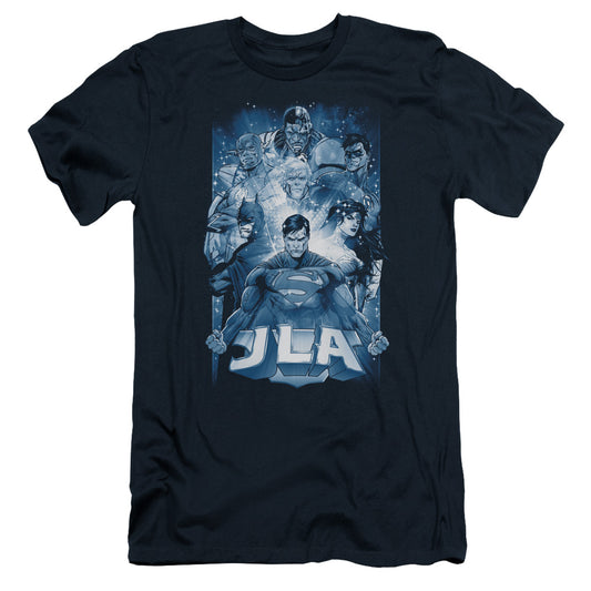 Jla - Burst - Short Sleeve Adult 30/1 - Navy T-shirt