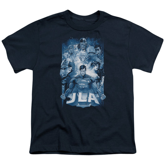 Jla - Burst - Short Sleeve Youth 18/1 - Navy T-shirt