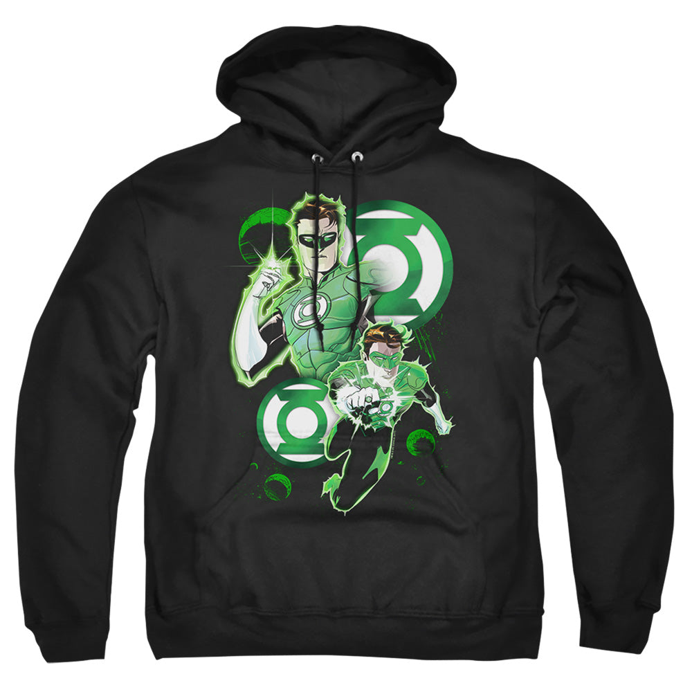 Jla - Gl In Action - Adult Pull-over Hoodie - Black