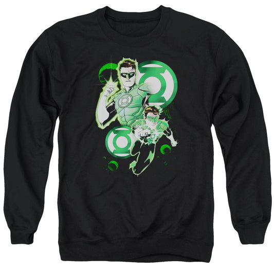 Jla - Gl In Action - Adult Crewneck Sweatshirt - Black