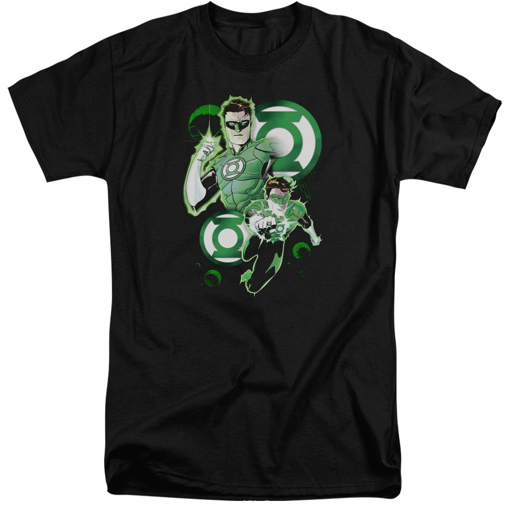 Jla - Gl In Action - Short Sleeve Adult Tall - Black T-shirt