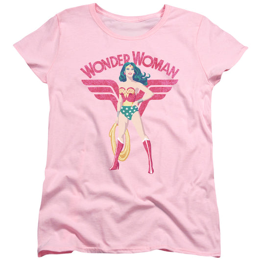 Jla - Ww Sparkle - Short Sleeve Womens Tee - Pink T-shirt