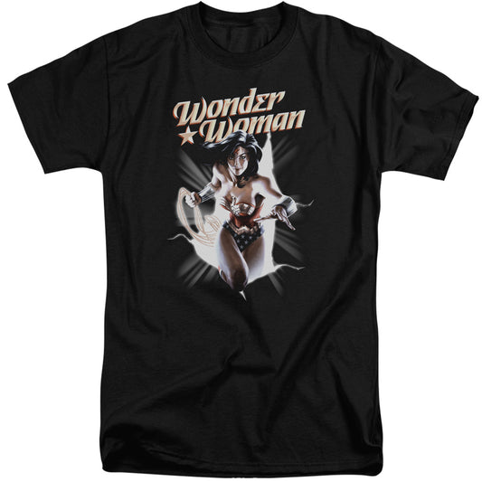 Jla - Ww Break Out - Short Sleeve Adult Tall - Black T-shirt