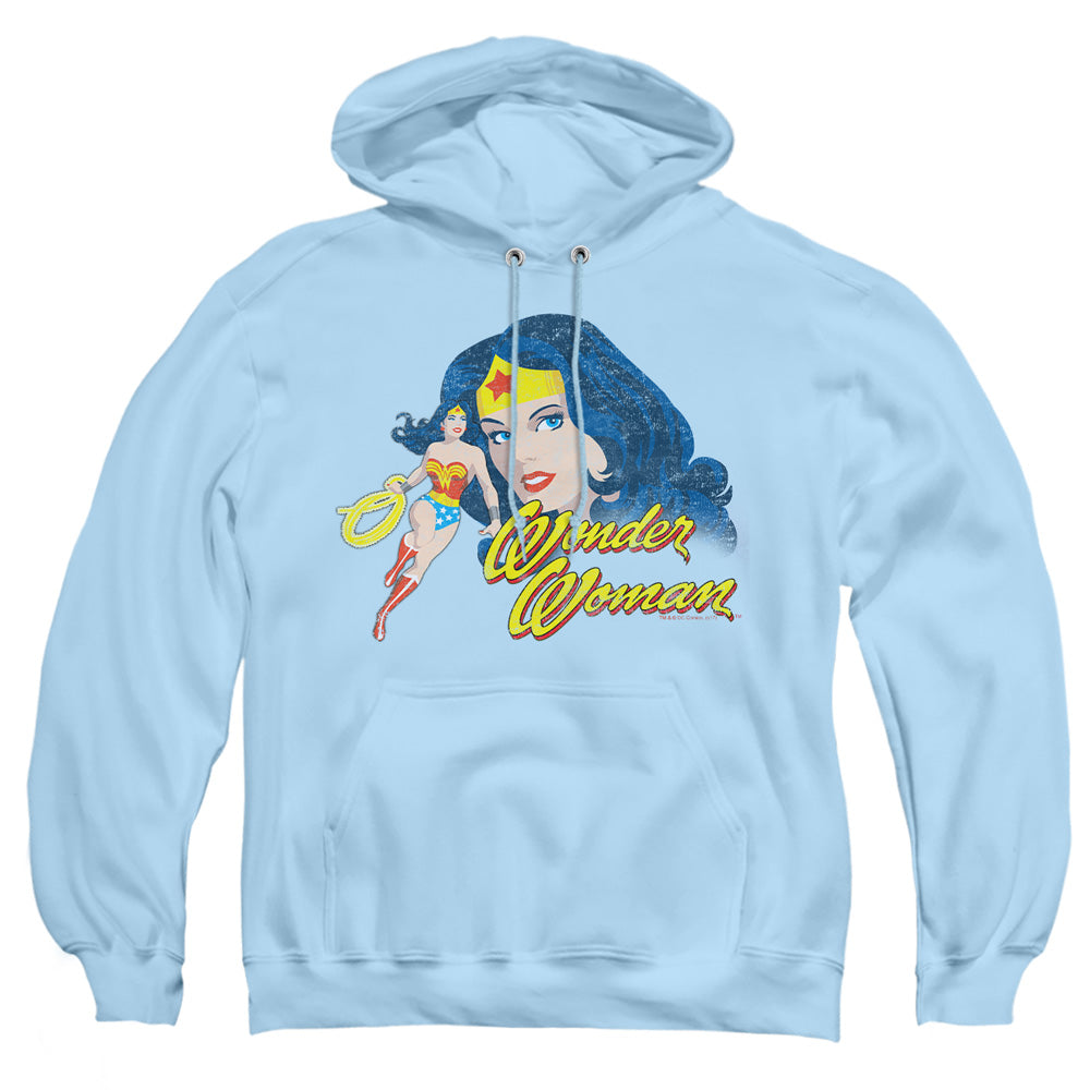 Jla - Portrait - Adult Pull-over Hoodie - Light Blue