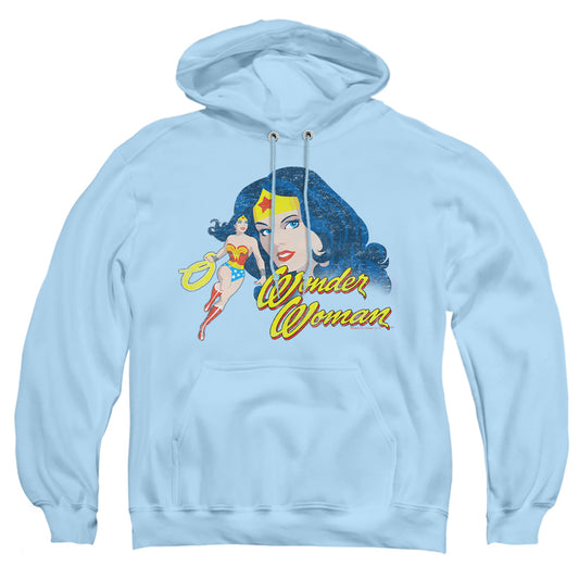Jla - Portrait - Adult Pull-over Hoodie - Light Blue