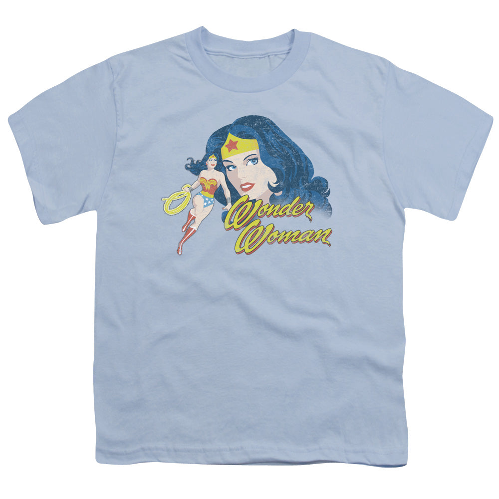 Jla - Portrait - Short Sleeve Youth 18/1 - Light Blue T-shirt