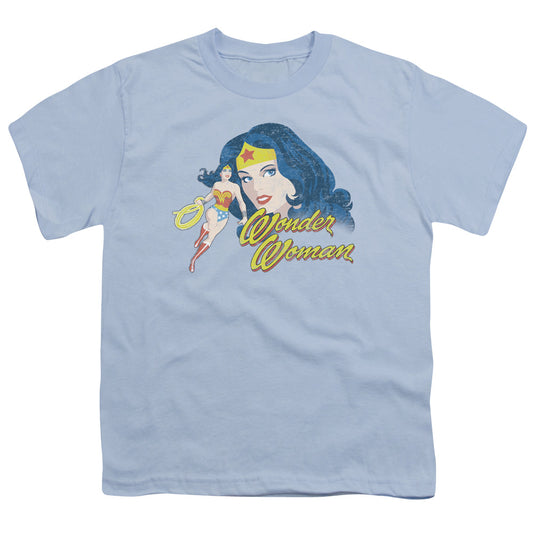 Jla - Portrait - Short Sleeve Youth 18/1 - Light Blue T-shirt