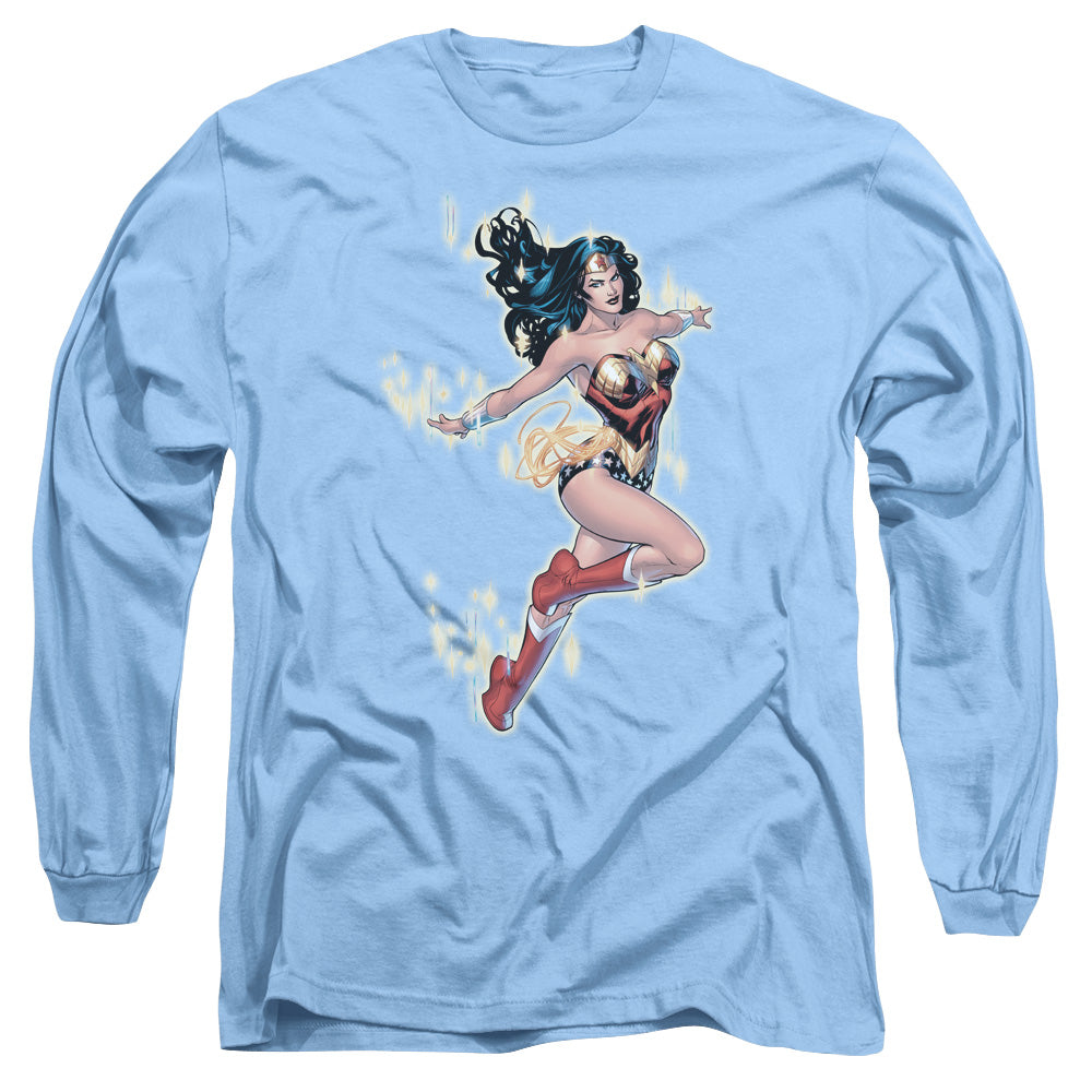 Jla - Simple Wonder - Long Sleeve Adult 18/1 - Carolina Blue T-shirt
