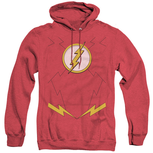 Jla - New Flash Uniform - Adult Heather Hoodie - Red