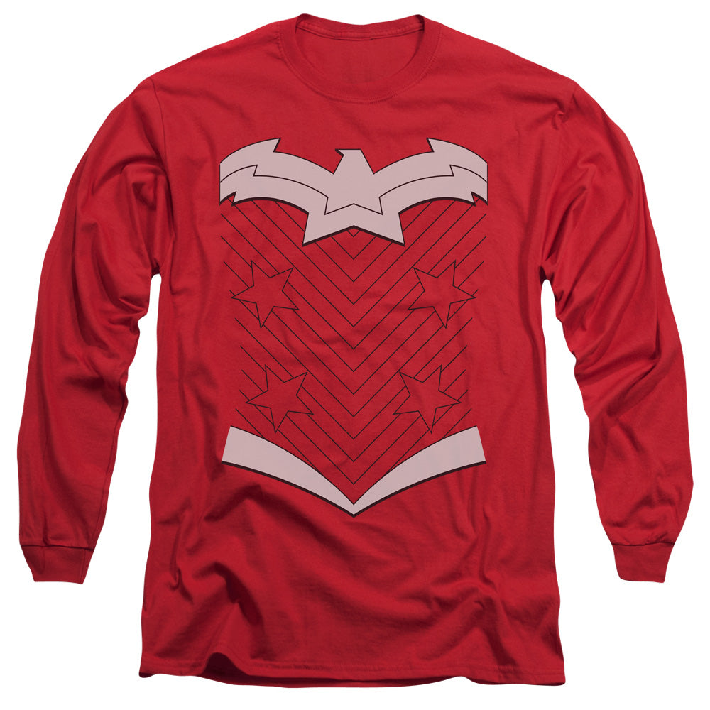 Jla - New Ww Uniform - Long Sleeve Adult 18/1 - Red T-shirt