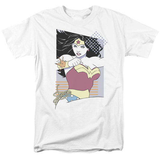 Jla - Ww 80s Minimal - Short Sleeve Adult 18/1 - White T-shirt