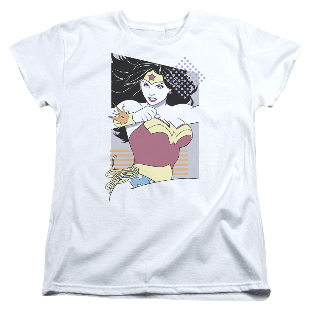 Jla - Ww 80s Minimal - Short Sleeve Womens Tee - White T-shirt