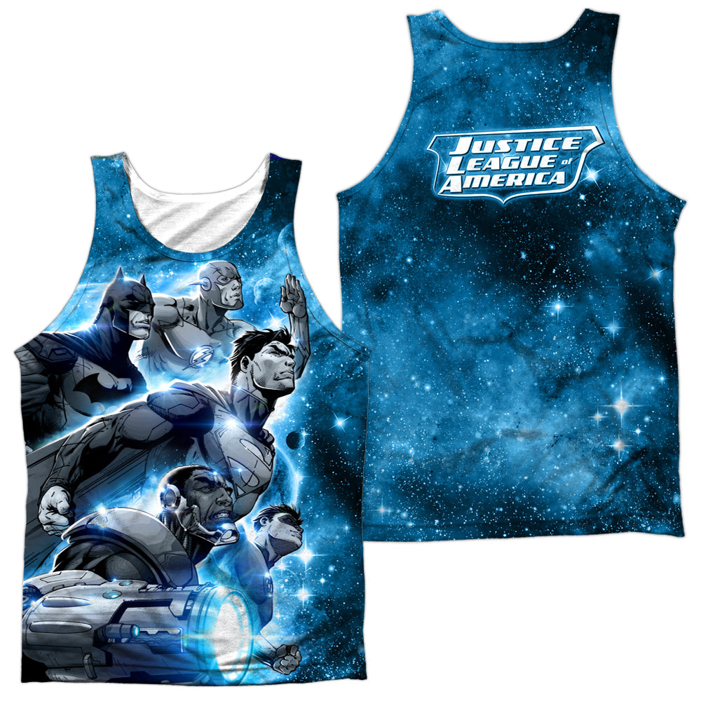 Jla - Atmospheric - Adult 100% Poly Tank Top - White