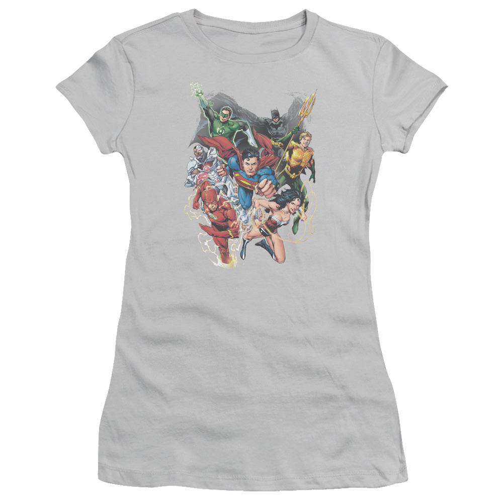 Jla - Refuse To Give Up - Short Sleeve Junior Sheer - Silver T-shirt