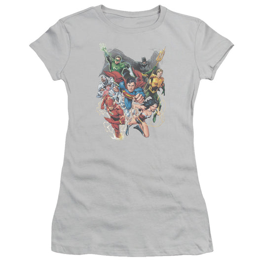 Jla - Refuse To Give Up - Short Sleeve Junior Sheer - Silver T-shirt