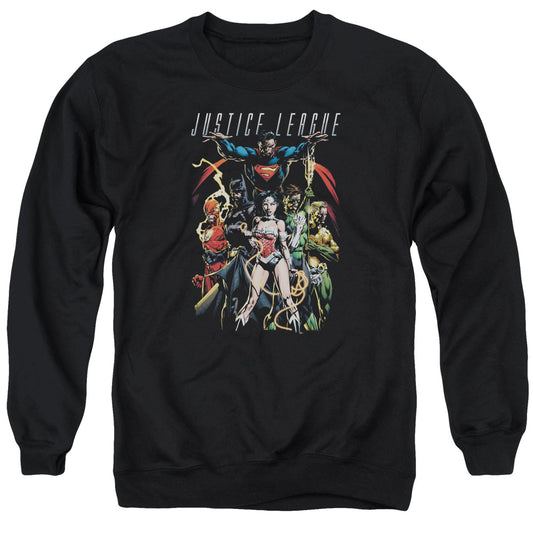 Jla - Dark Days - Adult Crewneck Sweatshirt - Black