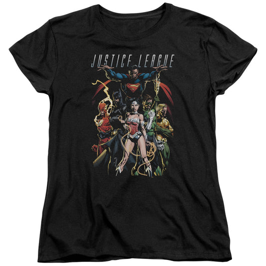 JLA DARK DAYS - S/S WOMENS TEE - BLACK T-Shirt