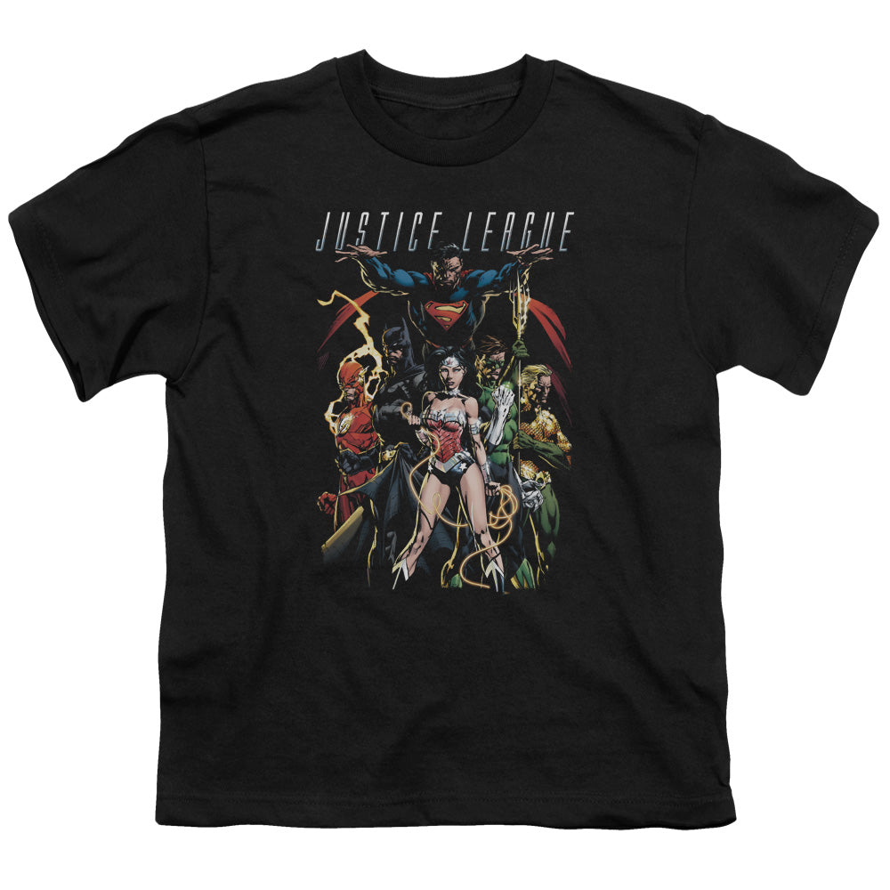 Jla - Dark Days - Short Sleeve Youth 18/1 - Black T-shirt