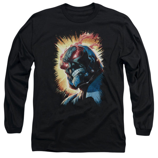 Jla - Darkseid Is - Long Sleeve Adult 18/1 - Black T-shirt