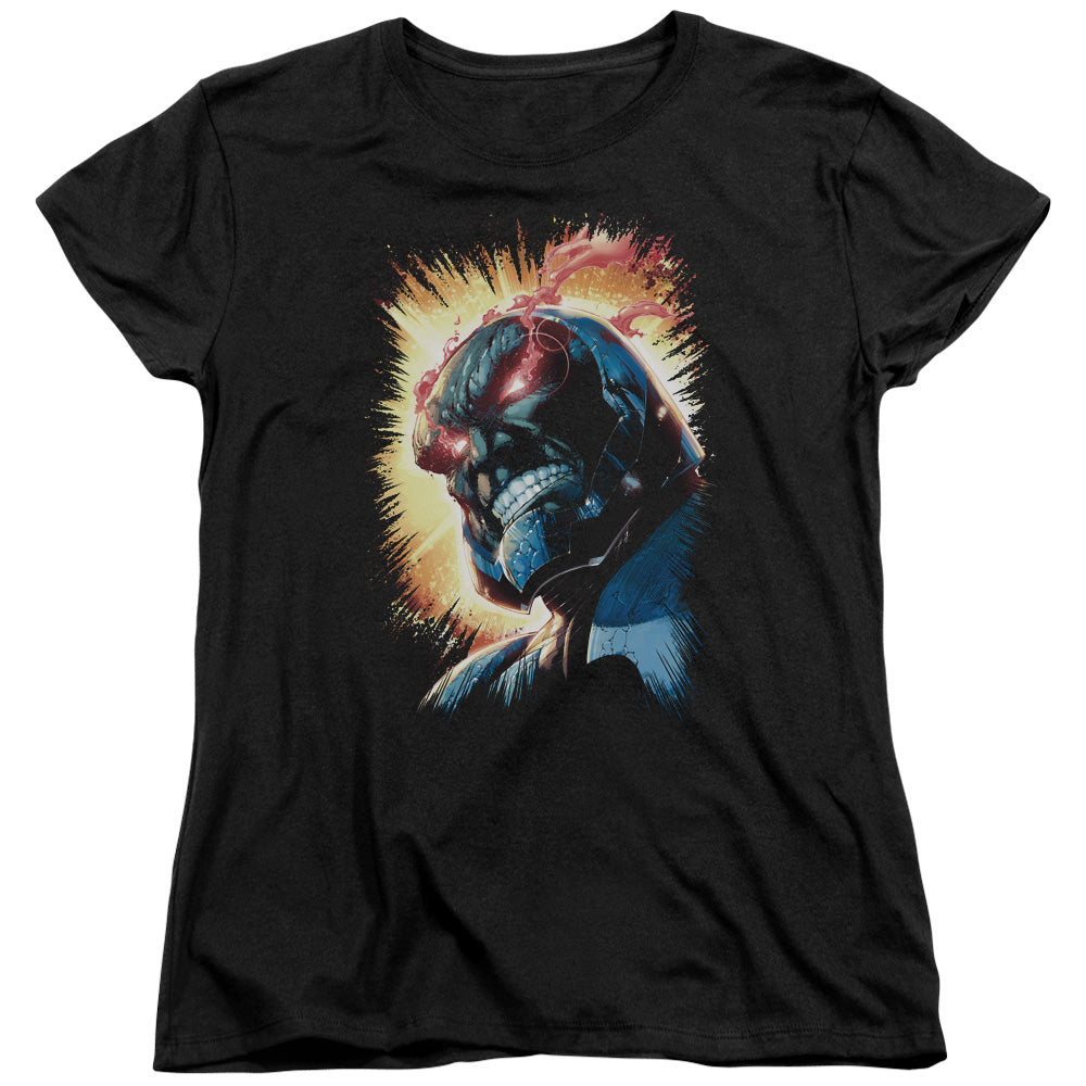 Jla - Darkseid Is - Short Sleeve Womens Tee - Black T-shirt