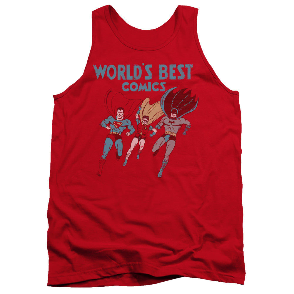 Jla - Worlds Best - Adult Tank - Red