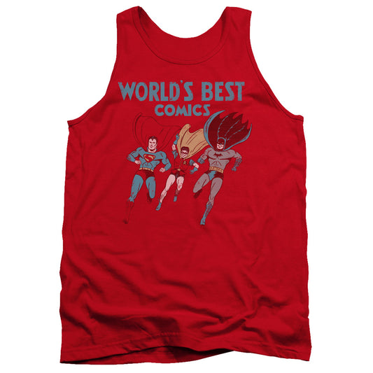 Jla - Worlds Best - Adult Tank - Red