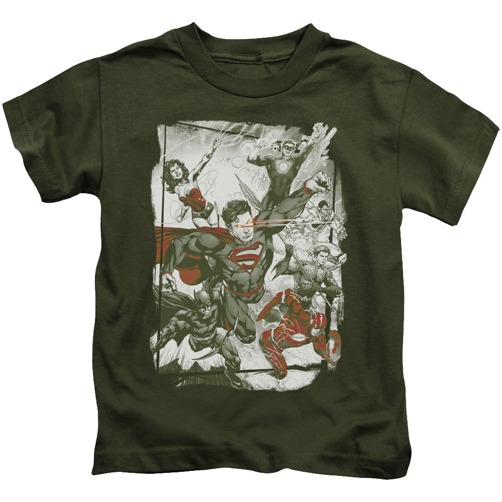 JLA GREEN AND RED - S/S JUVENILE 18/1 - MILITARY GREEN - T-Shirt