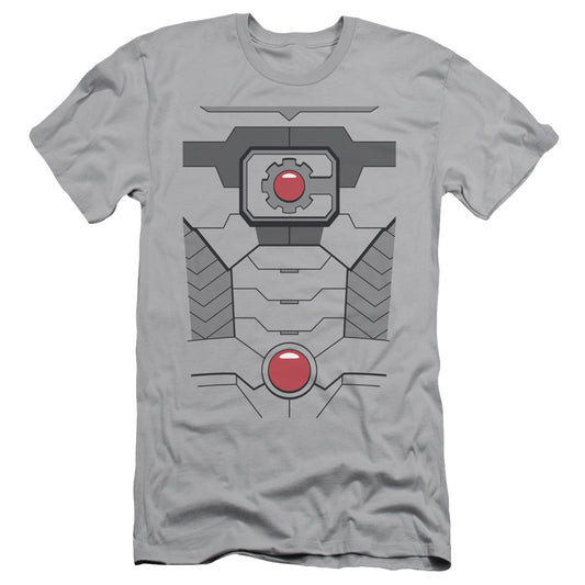 Jla - Cyborg Uniform - Short Sleeve Adult 30/1 - Silver T-shirt